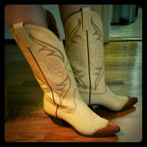 Gorgeous Tony Lama Two-Tone Cowboy Boots